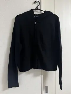 GAP ブラック ニット ジップアップパーカー シンプル 未使用