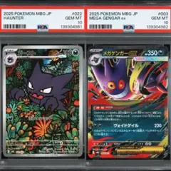 2連番 psa10 ゴーストAR メガゲンガーex RR スタートセット8182