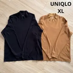 ユニクロ　ソフトタッチ　ハイネックT （長袖）XL 2枚組