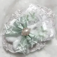 ぬい服　着ぐるみ　10〜12cm用　ホワイト グリーン ねこ チェーンフック付き