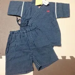 100　男の子　シンプル　ボーダー　甚平
