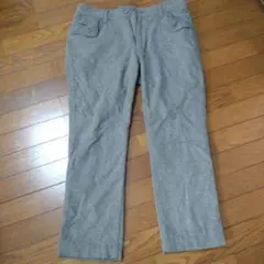 グレー ウールブレンド カジュアルパンツ