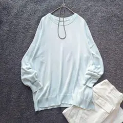 ドゥーズィエムクラス オーバーサイズ コットンクルーネックニット