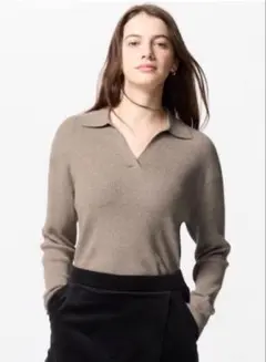 みゆなさん専用【新品未使用】UNIQLO ウォッシャブルニットリブポロセーター