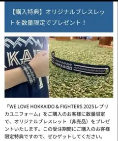 日本ハムファイターズ WE LOVE HOKKAIDOオリジナルブレスレット