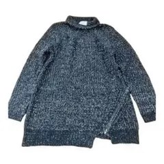 SENSE OF PLACE ネイビー長袖ジップニット カジュアル フリーサイズ