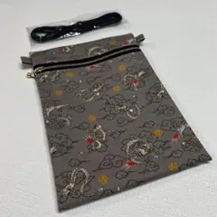 No.103 お祭りポシェット（龍柄）/ハンドメイド