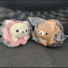 リラックマ×ミスタードーナツ　ぶらさげぬいぐるみ 2点セット