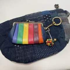 レインボーカラー小銭入れとポーチ