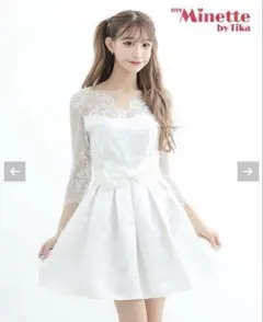 ホワイトレースドレス S Tika