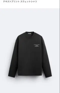 テキストプリントスウェットシャツ　ZARA Mサイズ