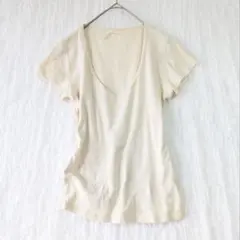 ロイヤルパーティー カットソー 綿 M きれいめ フェミニン 大人可愛いのサムネイル
