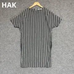 HAK ストライプ半袖ひざ丈ワンピースのサムネイル