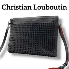Louboutin ルブタン ブラックレザーショルダークラッチバッグ 未使用近い Christian Louboutin クリスチャンルブタン クラッチバッグ BLASTER