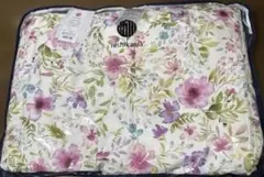 【新品】西川 羽毛肌掛けふとん ダウンケット シングル 花柄 ピンクのサムネイル