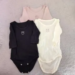 ベビー長袖ロンパース 3色セット