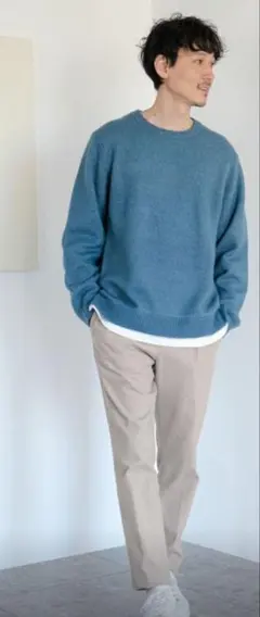 GLOBAL WORK フワフワHugmeレイヤード スカイブルー XL