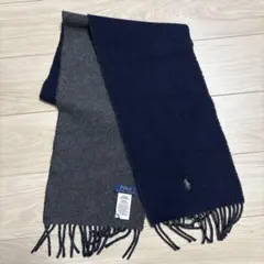 POLO RALPH LAUREN ネイビー グレー マフラー