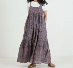 新品 Freada 赤 インド綿 刺繍 レース ロングワンピース フリーダ