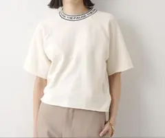 【超美品】ロゴ起毛ハーフスリーブプルオーバー　自宅試着のみのサムネイル