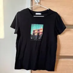 ハニーズ 黒 無地 プリントTシャツ L