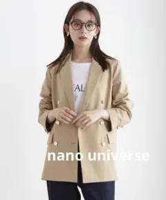 美品　ナノユニバース　ダブルブレストジャケット　金ボタン
