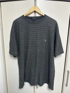 Hush Puppies ボーダー Tシャツ グレー 5Lのサムネイル