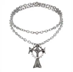 Rosen Kreuz】docking logo chain necklace - メルカリ