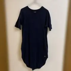 FRUIT OF THE LOOM ネイビー カットソーワンピース 半袖のサムネイル