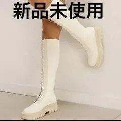 【新品未使用】ロングブーツ ブーツ ソックスブーツ ニットブーツ