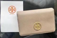 正規品 トリーバーチ 名刺入れ カードケース ベージュ オレンジ