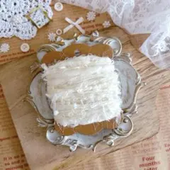 ながさたっぷり引き揃え糸4m ファンシーヤーン ホワイトスラブ(o31d