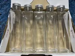 ハーバリウム　ガラス製　四角形ボトル5本セット