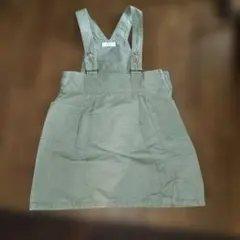 女児　nu 140 ジャンバースカート カーキ　オリーブ