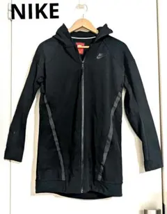 NIKE ジップアップパーカー 黒S ラッシュガード メッシュ 원피스