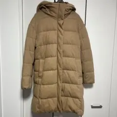 UNIQLO フード付きキルティングロングコート L