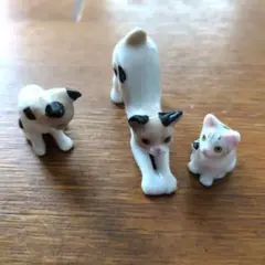 最終価格！猫の陶器置物 3点セット