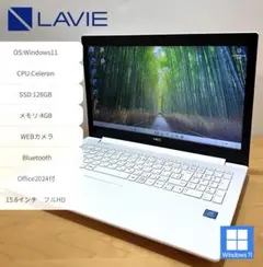 美品✨Windows11⭐️サクサクSSDで快適✓白薄型ノートパソコン
