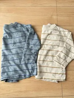 H&M ストライプ長袖カットソー 2枚セット 100cm