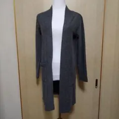 【JUNOAH】ロングカーディガン グレー Ｍのサムネイル