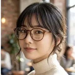 新生活 伊達メガネ ブラウン UVカット ブルーライトカット 薄茶レンズ