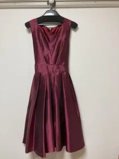 赤色パーティードレス　お呼ばれドレス　3点セット