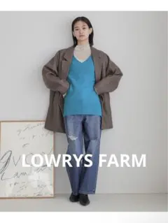 【LOWRYS FARM】ウーリーテックユルジャケット　ブラウン