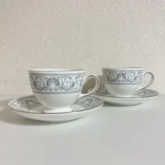 ウエッジウッド　ドルフィンホワイト　コーヒーカップ２客セット