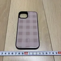 iPhone13 ケース ピンク チェック