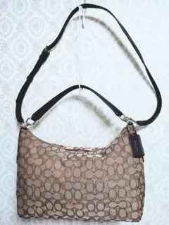 マ*！様 綺麗 COACH コーチ ショルダーバッグ 2way シグネチャー F