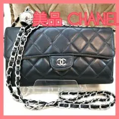 良品】シャネルCHANEL黒クラシック長財布マトラッセ 正規品 ココマーク