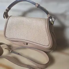 美品♡LORISTERIA 編み込みデザイン異素材ツーウェイバッグのサムネイル