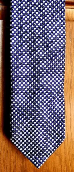 GUCCI グッチ　ネイビー ドットパターン ネクタイ