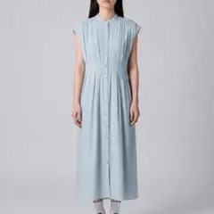 近年24ss】エンブロイダリー刺繍切り替えデザインワンピース